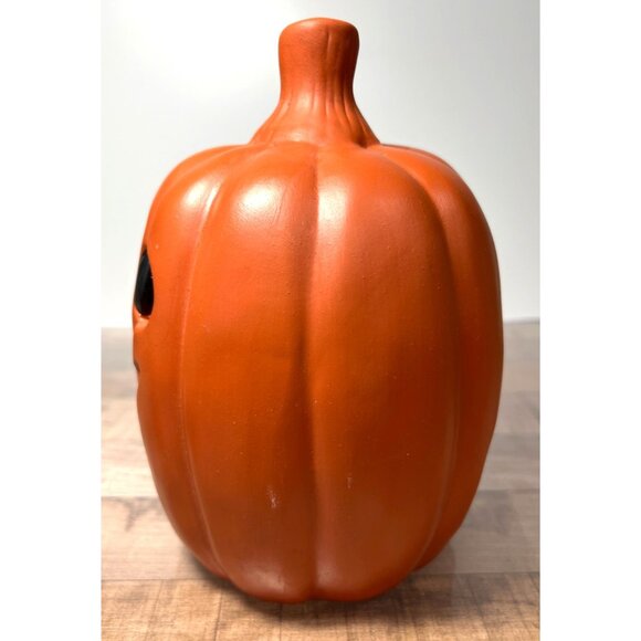 Ceramic Jack-O-Lantern Candle Holder Halloween Decor - Picture 4 of 5